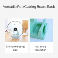 Pot Lid Holder and Cutting Board Rack Kitchen Organizer