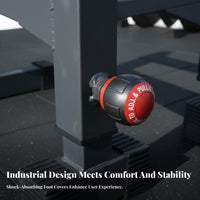 2 Pieces Shock Absorbing Adjustable Deadlift Stand Heavy Duty Barbell Rack Floor Protection Deadlift Pulling Blocks Anti-Slip Design for Powerlifters, Weightlifters, Home Gym