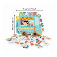 Reusable Sticker Book Educational Number Cognition Activity Book Hand-Eye Coordination Training Child-Centered Number Learning Toy for Young Children