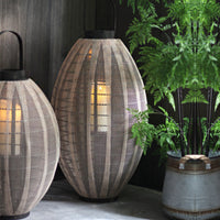 Woven Floor Lantern Decorative Standing Lantern with Handle Accent Light Tall Lighting Soft for Entryway, Lounge