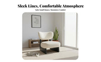 Japanese and aesthetic Wooden Frame upholstery Sofa Nordic visual design Couch Minimalist Design Indoor Seating Space-Saving for Apartment Dwellers, homeowners, Adults, Living Room, book alcove, Bedroom, Sunroom