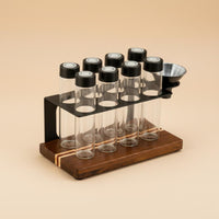 6 Pieces Coffee Bean Canister Transparent Coffee Bean Jar Set with Funnel