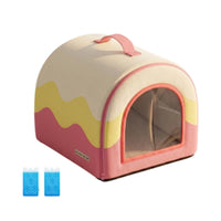 Cooling Pet House Compact Pet House with Mesh Door Breathable for Indoor