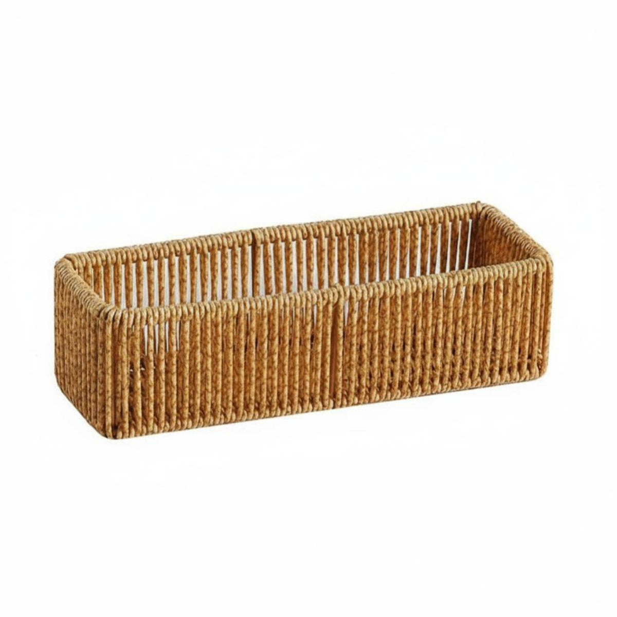 3-Compartment Cutlery Basket Woven Design Utensil holder Compartmentalized for RV