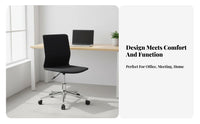 Armless Drafting Chair Ergonomic Back Support for Conference Room, Professionals
