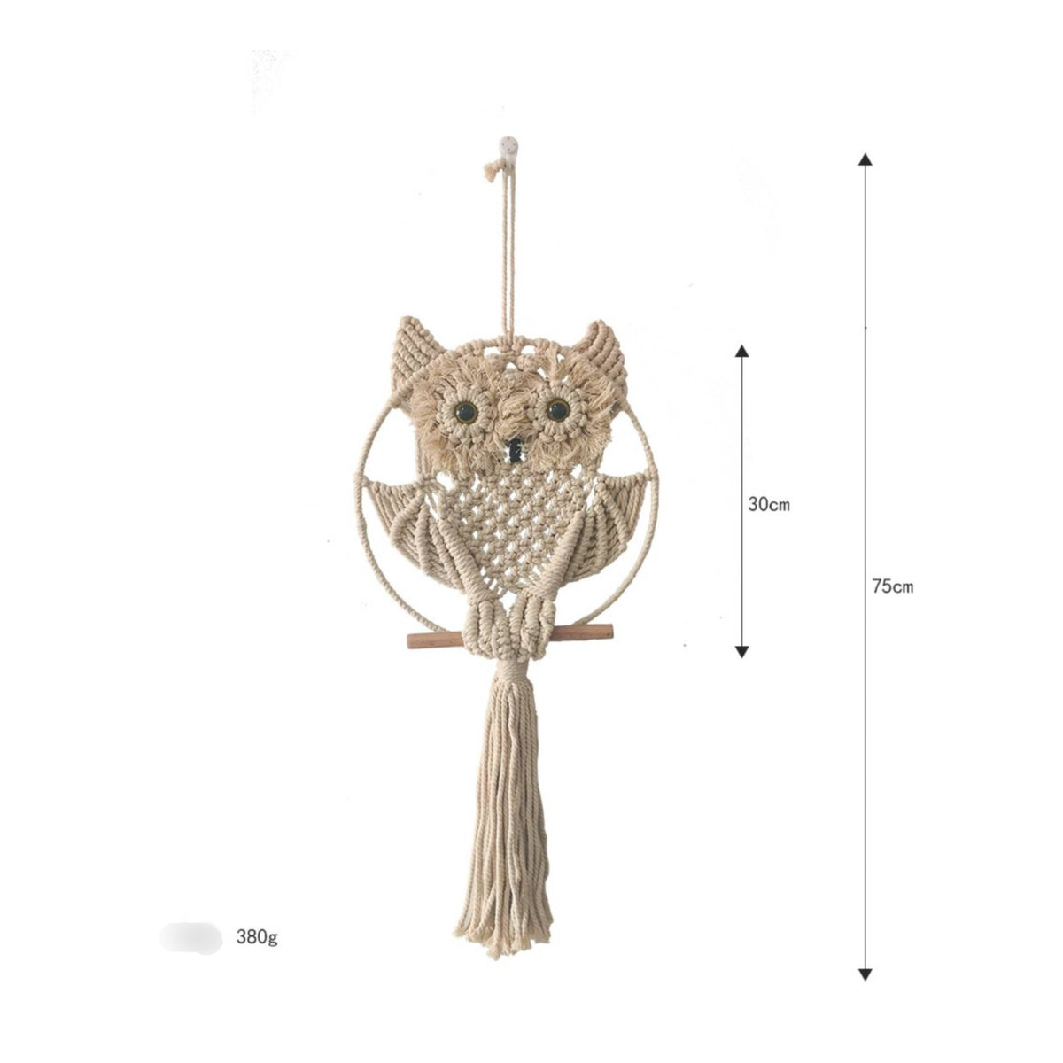 Macrame Owl Wall Hanging Handmade Macrame Owl Tapestry Gift Idea for Bedroom