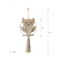 Macrame Owl Wall Hanging Handmade Macrame Owl Tapestry Gift Idea for Bedroom