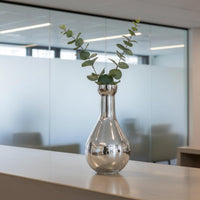 Silver Glass Vase Modern Design & Decor Decorative for Living Room