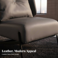 Curved Spine Armchair Light Luxury Aesthetic Lounge Chair Designer Inspired Modern Design for Office, Reception Area
