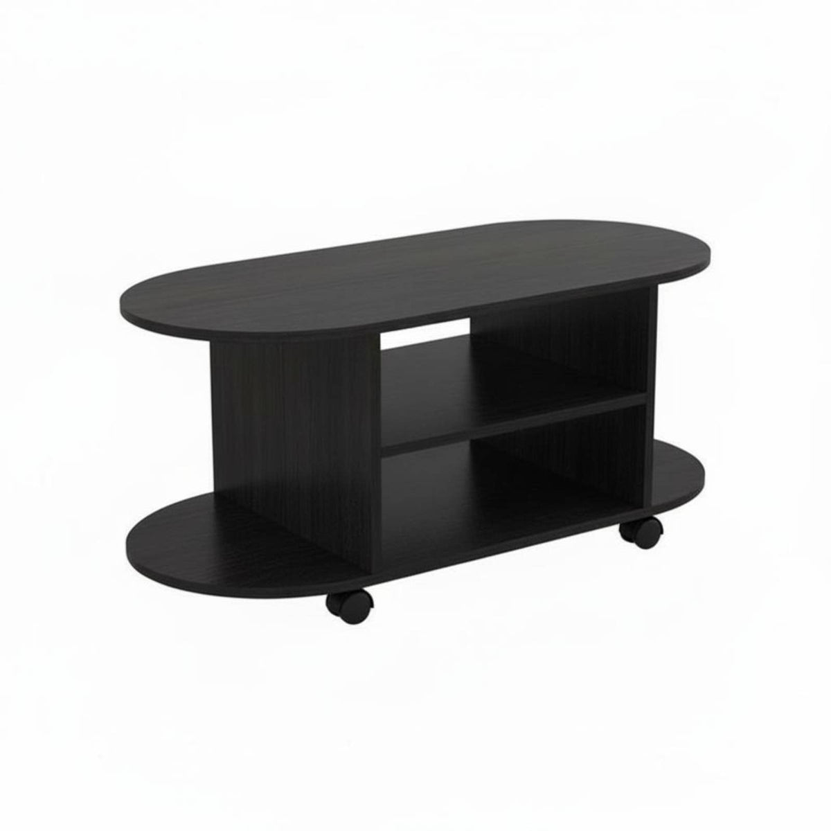Oval Coffee Table with Shelf Modern Design two-shelf Oval Table Minimalist and design