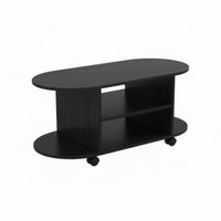 Oval Coffee Table with Shelf Modern Design two-shelf Oval Table Minimalist and design