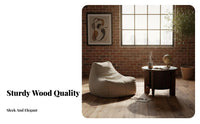 2 Pieces Round Nesting Table Set Dense Wood Wood Construction Tripod Nesting Tables Retro Aesthetic Polished Rounded Edges