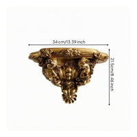 Decorative Resin Wall Shelf Space-Saving Ornate Hanging Rack Easy to Install