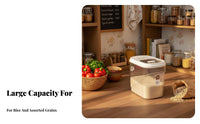 Moisture-Proof Rice Storage Container Safe Rice Dispenser Space-Saving Design for Countertop, Kitchen Cabinet