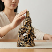 Guanyin Figurine Compact Ornamental Statue Collectible