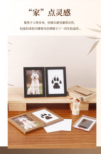 Wooden Photo Frame for Pet and Baby Hand and Foot Prints DIY Gift