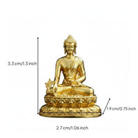 Small Brass Buddha Figurine Auspicious Charm Religious Artifact for Collectors