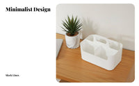 Multi-Compartment Basket with Handle Space-Saving Household Storage long-lasting