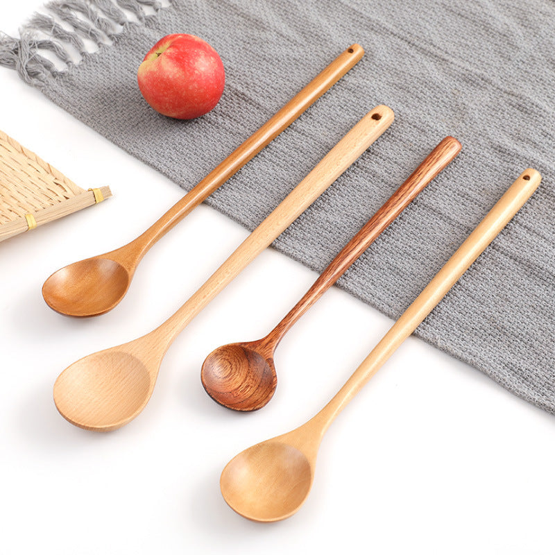 33cm Long Handle Wooden Soup Spoon for Cooking