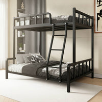 Metal Bunk Bed Space-Saving Bunk Bed Frame with Ladder Furniture for Teens, Students, Shared Bedrooms, Dorm Rooms, Apartments