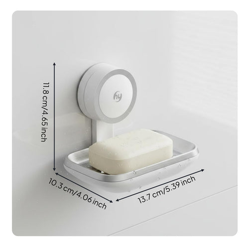Double Layer Soap Holder Detachable Design Suction Cup Soap Dish Quick Draining