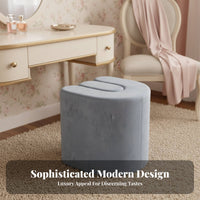 U-Shaped Vanity Stool Italian Minimalist Design Accent Seating Soft Padded Seat