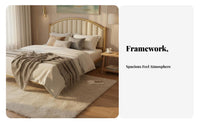Soft rearrest Suspended-Look Bed with Upholstered Headboard Floating Design archedd Headboard Bedstead Modern design Bedroom Furniture No Box coil Needed for two people, Adults, Homeowners, Apartment, Guest Room