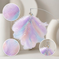 ZEZE Cat Teaser Wand with Goose Feather and Tassel for Kittens and Cats, Interactive Pet Toy