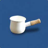 500 Ml Mini Pot Easy to Pour Enamel Saucepan Fast Heating for Breakfast, Baking