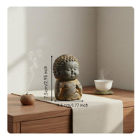 3 Pieces Buddha Statue Handmade Home Decor Miniature for Desk, Shelf