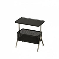 C-Shaped End Table Space-Saving Design Nightstand Easy Assembly for Small Spaces