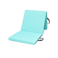 Three-Fold Exercise Mat with Carrying Handles Thick Three-Fold Exercise Mat Easy to Carry for Gymnasts
