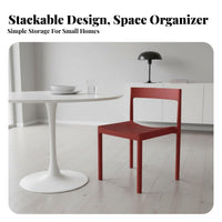 Stackable formed Chair Space-Saving Household Furniture Lightweight Easy to Clean for Dining Room, Small Living Spaces, Balcony