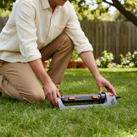 Sprinkler with 19-Hole Spray Bar Sleek Design for Yard Care, Gardeners