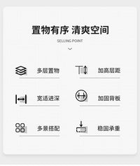 桌面双层置物架桌子桌上二层迷你小型书架台上收纳架带抽屉