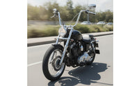 Retro Bent Handlebar Tall Motorcycle Handlebar with Clamp Area Custom Multi Clamp Bar Iron for Riders