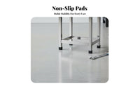 Slatted Metal Stool Waterproof Heavy-Duty Single Step Anti-Slip for Adults, Kids