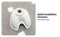 Front Neck Opening Hairdresser Sink Molded Shampoo Basin Salon Shampoo Bowl Raised Mounting Base