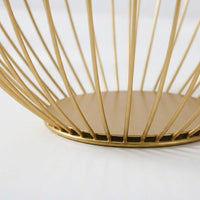 Fruit Bowl with Geometric Lotus Leaf Design for Dining Table, Metal Storage Basket for Kitchens, Iron Wire for Home