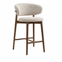 Upholstered Highspine Wooden Stool sturdy Wood Frame Bar Chair With spinerest eraperiod Modern design for Pub