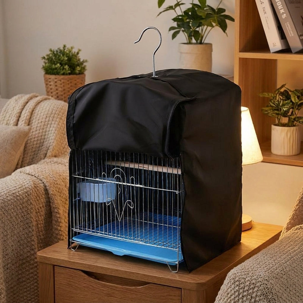 Large Bird Cage Cover, Light Blocking Square Bird Cage Cover, Warm Indoor Outdoor Parrot Cage Cover for Extra Large animal coziness