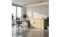 Rectangular Storage Cabinet Four Drawers Drawer Cabinet Wood-Grain Finish