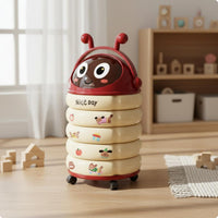 Trash Can Easy to Move Wheeled Waste Bin Gift Idea for Bedroom, Kids