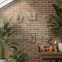 6 Pieces Hanging Glass Frame Easy to Hang Home Decoration