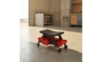 Detailing Stool Comfortable Automotive Stool with Storage Drawers Stable Creeper Seat with Trays for Mechanics
