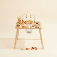 Wooden Busy Table Interactive Educational Activity Activity Table Toy Sturdy Non for Toddlers, Playroom, Nursery