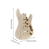 Handmade Unfinished Electric Guitar Body DIY Friendly Basswood Guitar Body Paintable Musical Instrument Part for Luthiers, Workshop