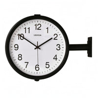 Double-Sided Wall Clock Horizontal Arm Home Decor Analog