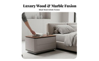 Bedside Cabinet with Drawer and Shelf Modern Oriental Design Bedside Cabinet with Open Shelf Multiple Storage choices for Adults
