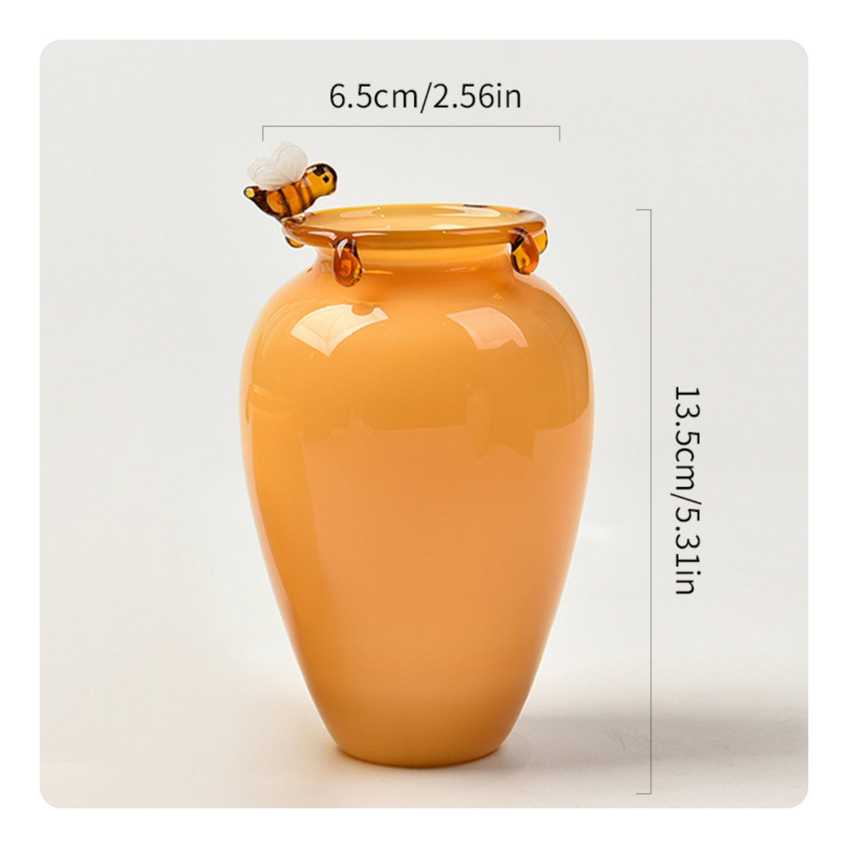 Bee Glass Vase Designer Design House Decoration Glossy Finish